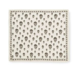 Alexander McQueen Ivory/ Black Skull Silk Scarf​​​​​​​​​